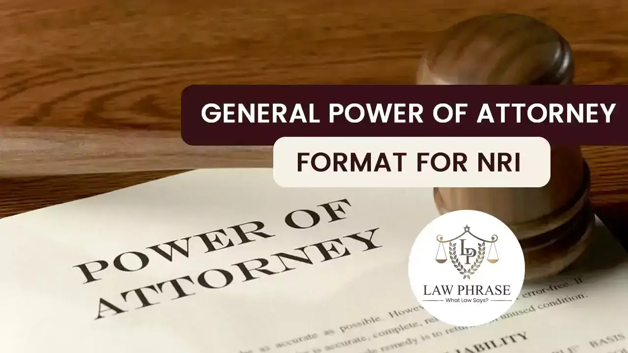 General Power Of Attorney Format for NRI
