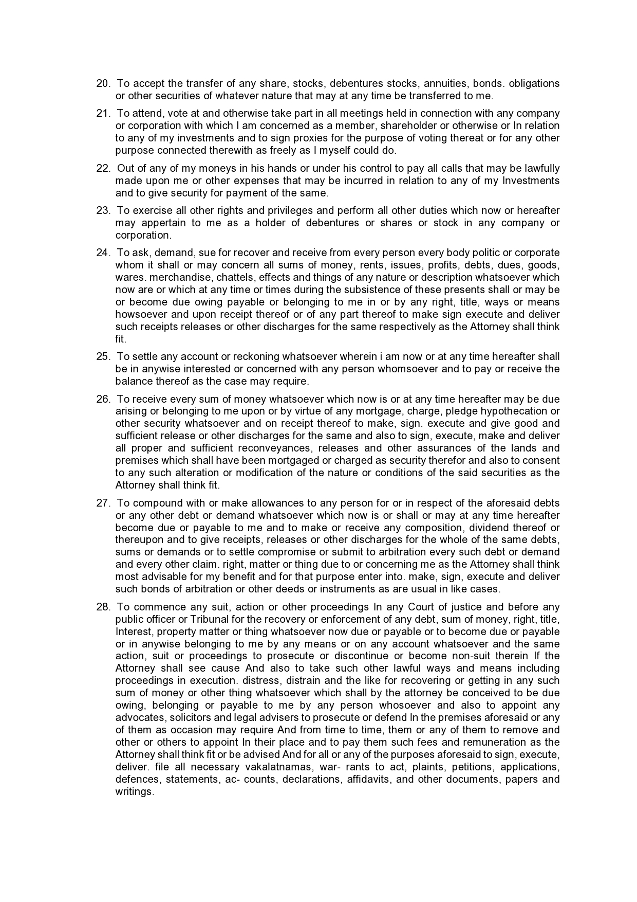 general power of attorney format page 3